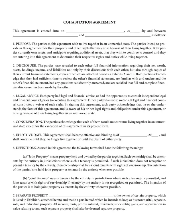 Get the most current Cohabitation Agreement - Legal Framework for Shared Assets for Unmarried Parties form now