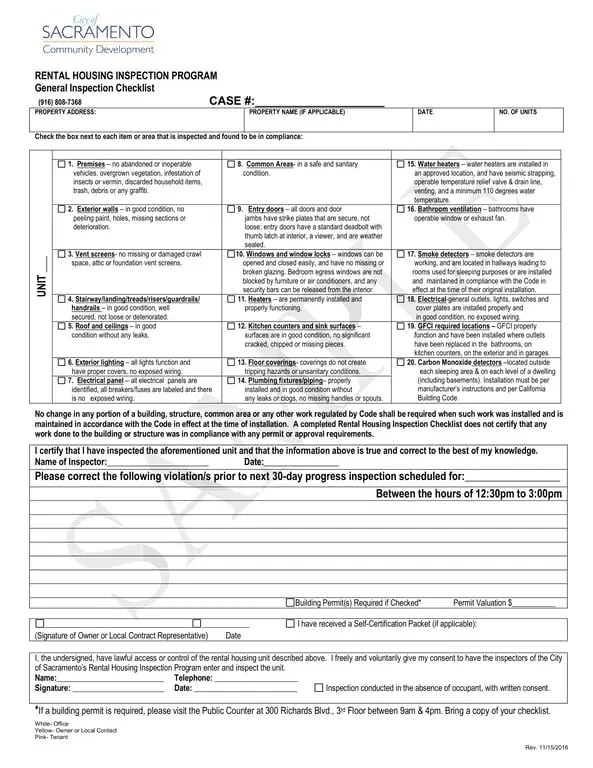 Get the most current California Rental Housing Inspection Checklist Program form now