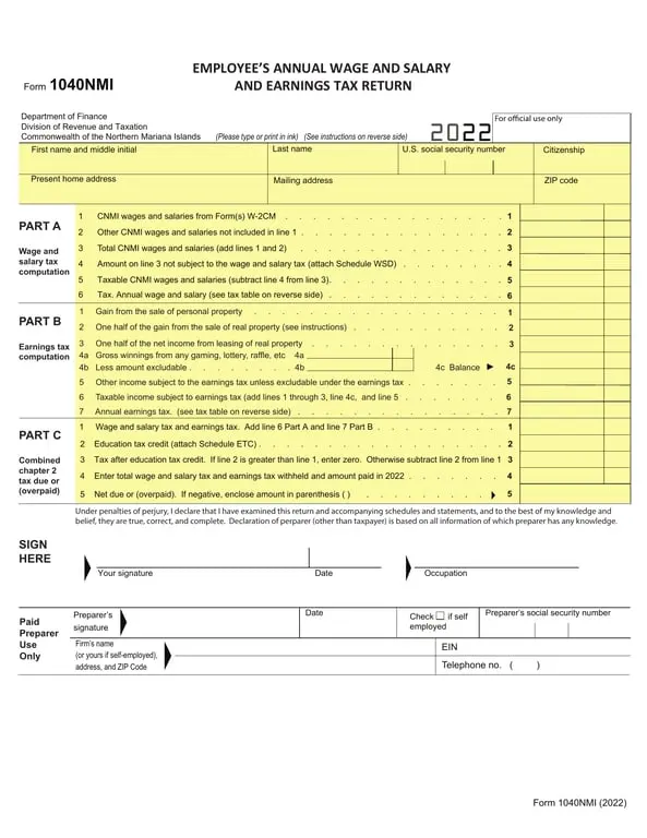 Get the most current 1040NMI Northern Mariana Islands Wage Reporting form now