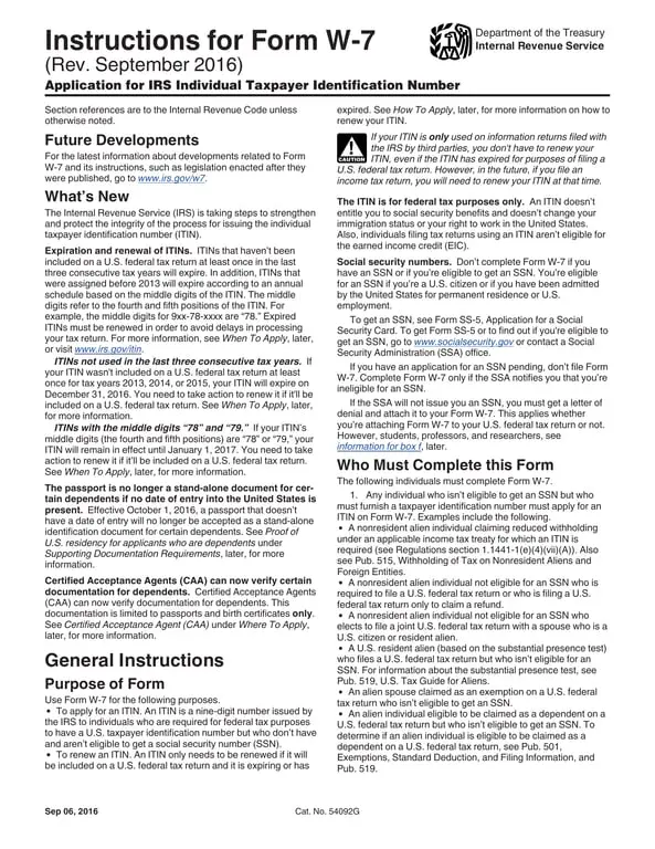 Get the most current Application for Individual Taxpayer Identification Number W7 - IRS Updates and Expiration Details form now