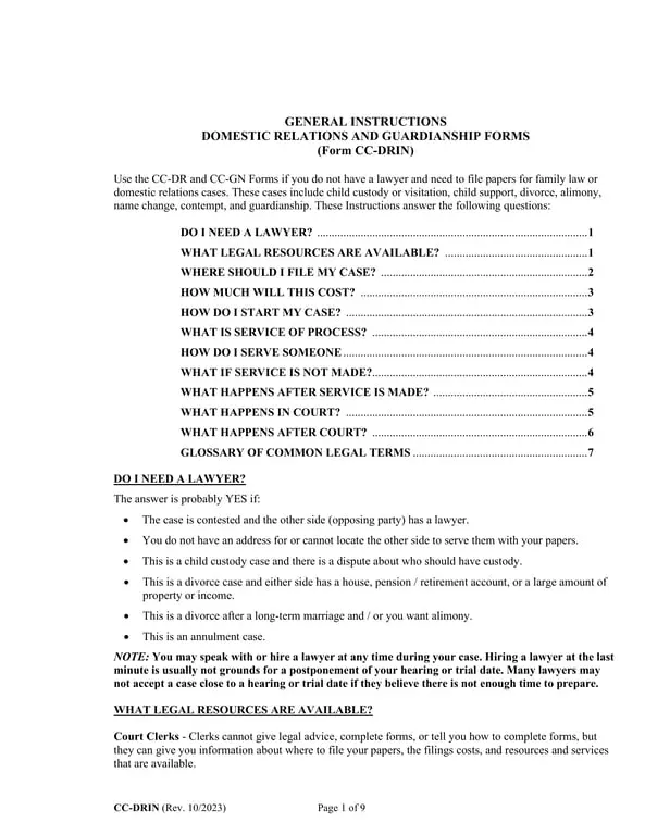 Get the most current CC-DRIN - Maryland Domestic Relations and Guardianship Support Affidavit form now