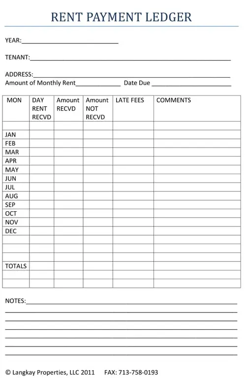 Get the most current Rental Ledger form now
