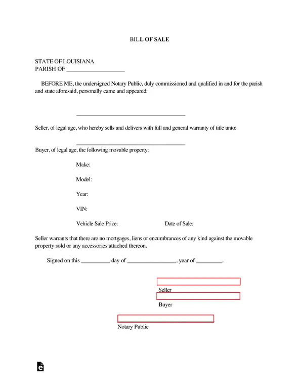 Get the most current Louisiana Vehicle Ownership Transfer Record form now