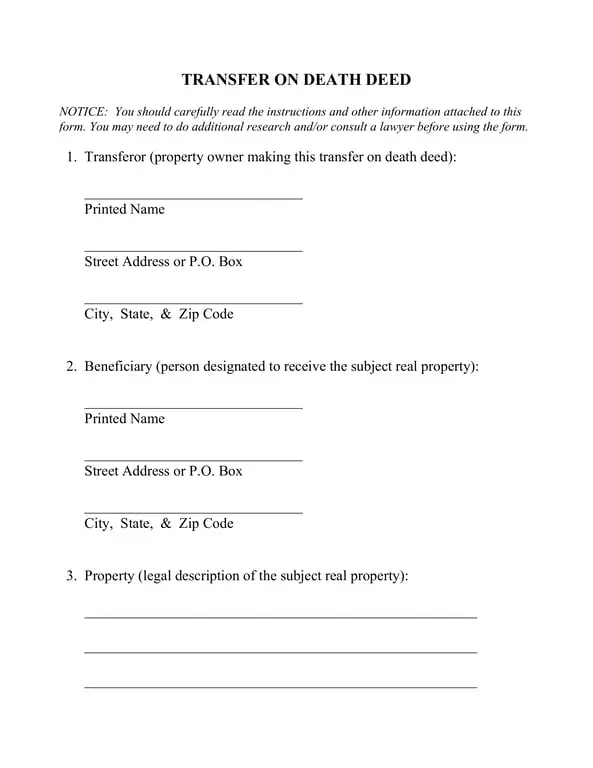 Get the most current Transfer on Death Deed Guide and Details form now