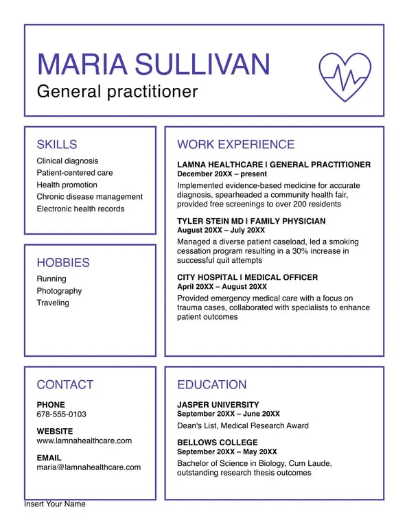 Get the most current Retro vibes professional resume form now
