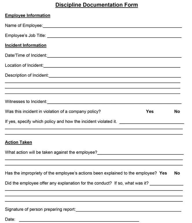 Get the most current Disciplinary Action Form – Employee Performance and Conduct Record form now