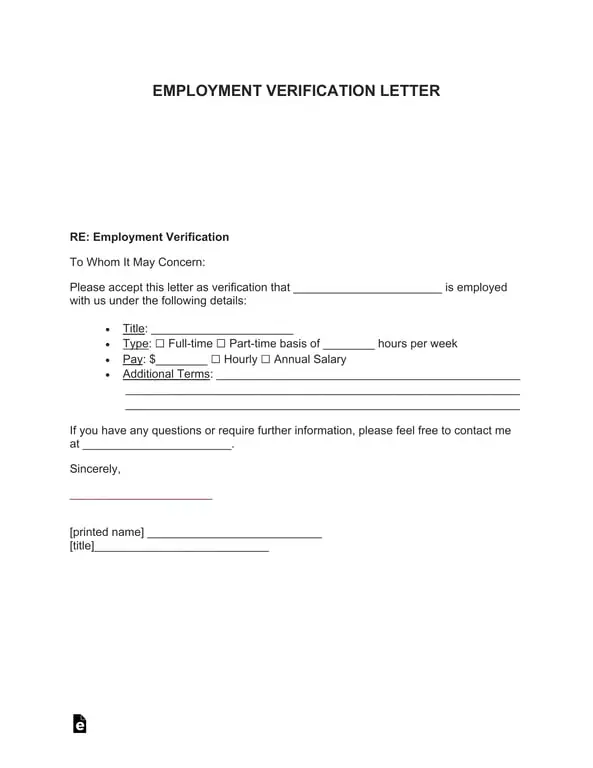 Get the most current Employment Status Confirmation Letter form now