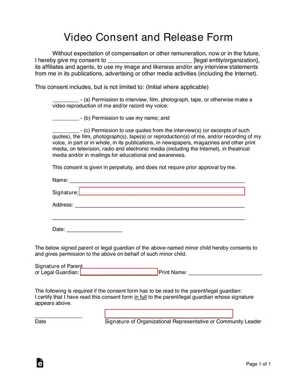 Get the most current Video Consent and Personal Likeness Usage Authorization form now