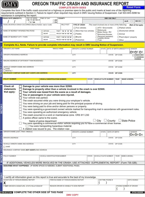 Get the most current OR 735-32 – Oregon Vehicle Title or Registration Form form now