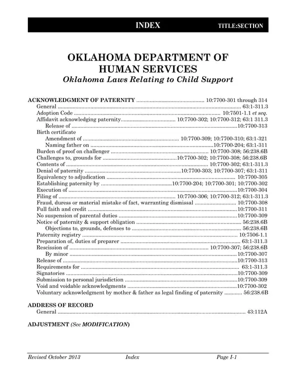 Get the most current Oklahoma Support Affidavit form now