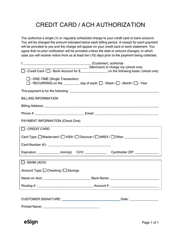 Get the most current Auto Deduction Authorization - Credit Card and Bank Account form now